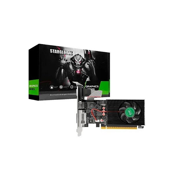 Placa de Vídeo Star Geforce GT610, 2GB DDR3, 64 BITS, 1X DVI 1X HDMI 1X VGA, STAR-GT610 DVI/HDMI