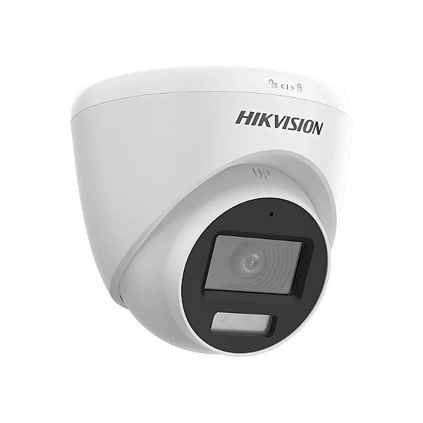 Câmera de Vigilância Hikvision Dome DS-2CE78K0T-LFS 3K - Branco/Preto