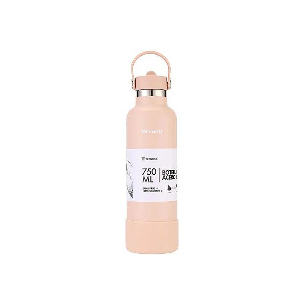 Garrafa Térmica Terrano - 750ml - com Bico + 2 Canudos - Rosa