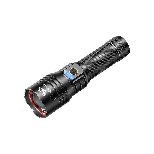 Lanterna LED Smiling Shark SD-7009 8000 Lúmens Preta
