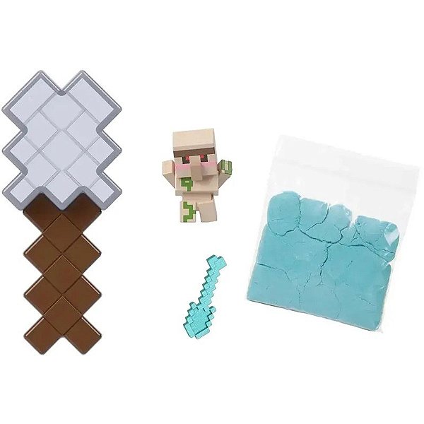 Figura com areia Minecraft Mini Mode Mining Mattel - HTL08