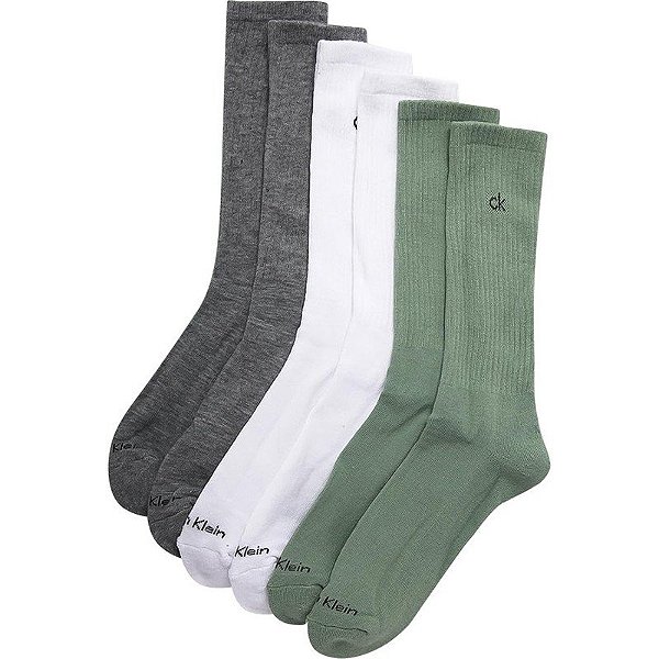 Meias Calvin Klein CKM213CR05011 - Masculina (6 Pares)