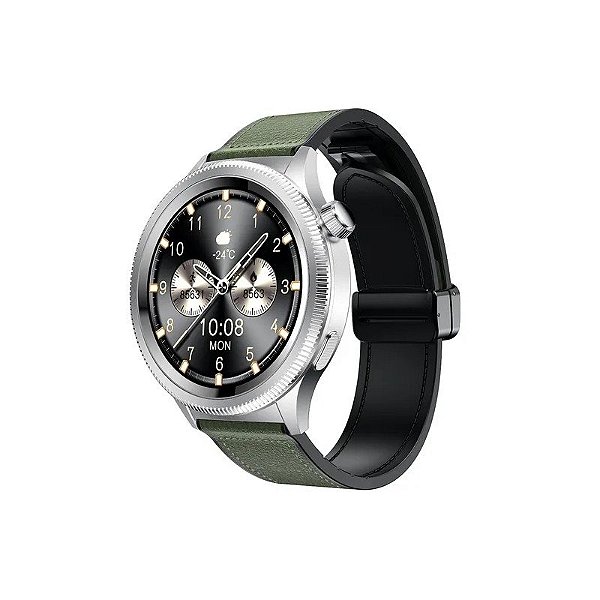 Relógio Inteligente G-Tide R8 Pro - Bluetooth - À Prova D'Água - com Pulseiras Extra - Prata