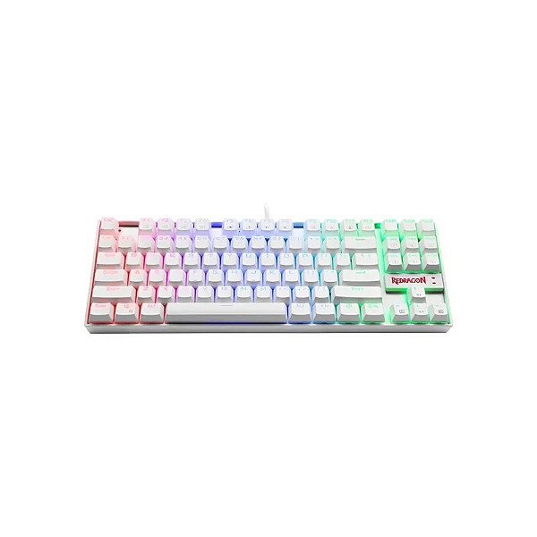 Teclado Gamer Mecânico Redragon Kumara K552W 60% RGB USB-A Switch Redragon Blue - Branco
