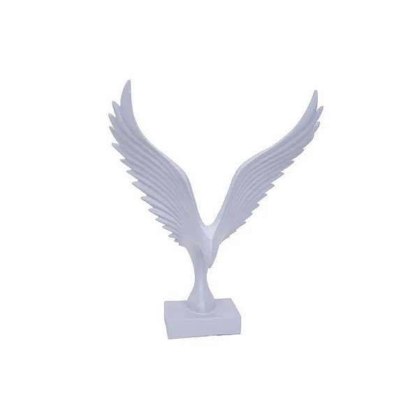 Estátua Decorativa de Pássaro em Resina 46 cm Cinza