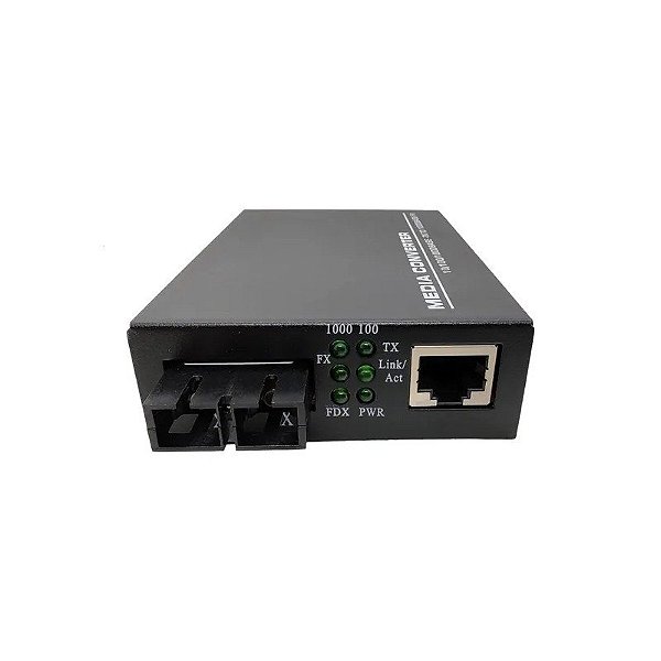 Módulo Conversor de Fibra Mídia 60km 10/100/1000M-DF-60KM Dual Gigabit FD HDV