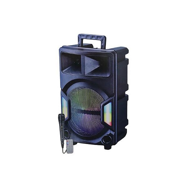 Caixa de Som Portátil Kandexs YE-1208 - 12" - Bluetooth - Auxiliar - Microfone com Fio