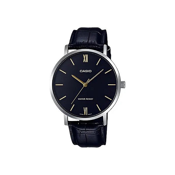 Relógio Casio MTP-VT01L-1BUDF Analógico Masculino - Preto/Prata