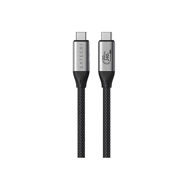Cabo USB4 V2 Pro Satechi ST-YU4120K - Preto/Cinza 1,2 Metros