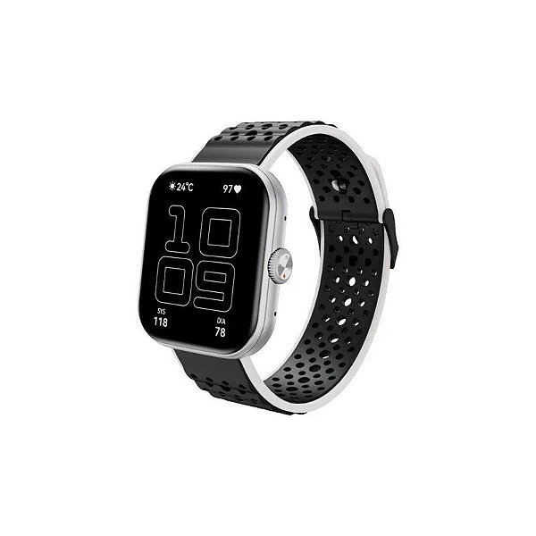 Relógio Inteligente FTX FTXUB6M-SVBW 41MM - Prata/Preto/Branco