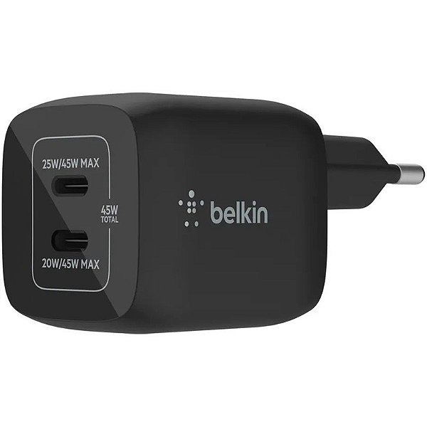 Carregador de parede Belkin BoostCharge Pro Duplo USB-C 45W WCH011vfBK