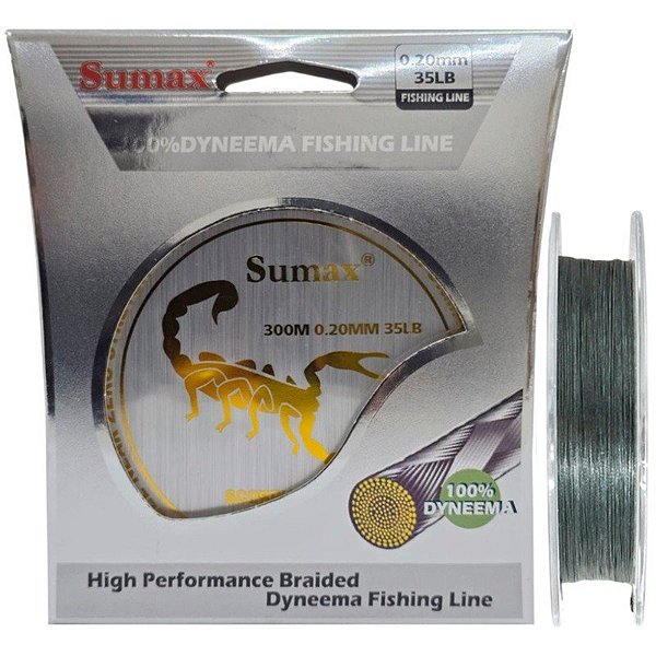 Linha Multifilamento Sumax Scorpion Braid X8 0,20mm 35lb 300m