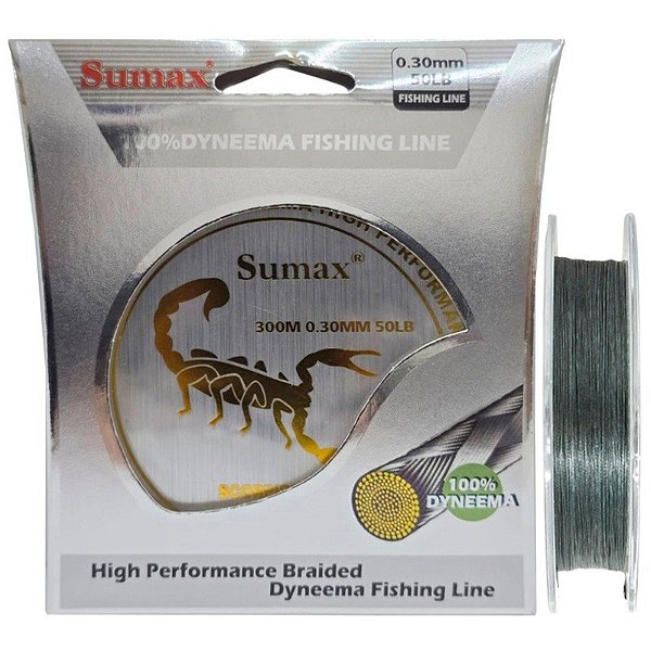 Linha Multifilamento Sumax Scorpion Braid X8 0,30mm 50lb 300m