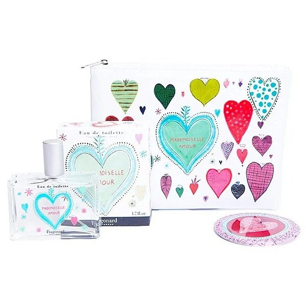 Kit Perfume Fragonard Mademoiselle Amour EDT 50mL + Espelho + Necessaire - Feminino