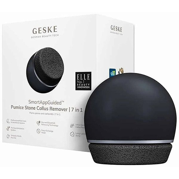 Kit Pedra Pómez GESKE para Remoção de Calosidades 7 em 1 - Preto