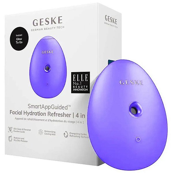 Umidificador Facial GESKE Hidratação Refrescante 4 em 1 - Roxo