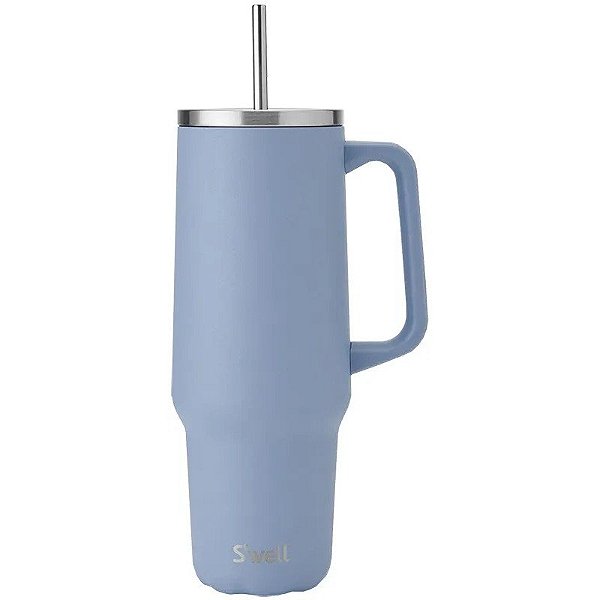 Garrafa Térmica com Canudo S'well Tumbler XL 1180mL - Hortênsia Azul