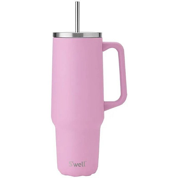 Garrafa Térmica com Canudo S’well Tumbler XL 1180ml - Rosa Hortênsia
