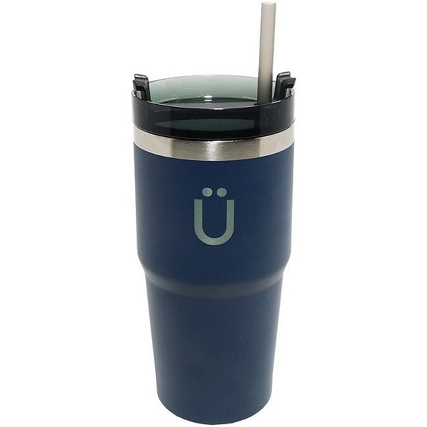 Garrafa Térmica com Canudo Kuhl VTP-60002 Azul 600mL