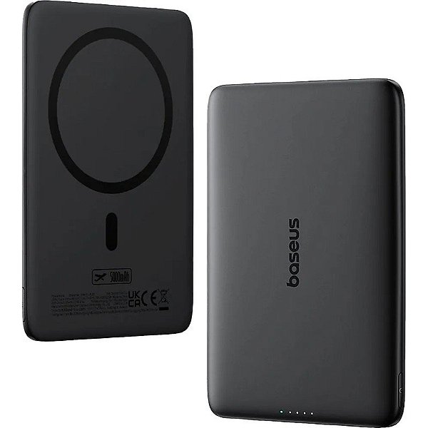Carregador Portátil Baseus PicoGo Qi2 5000mAh 20W - Powerbank Magnética Cosmic Black