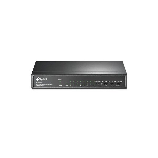 Hub Switch TP-Link 09P TL-SF1009P 9 Portas 10/100 8 Portas Poe+ 65W