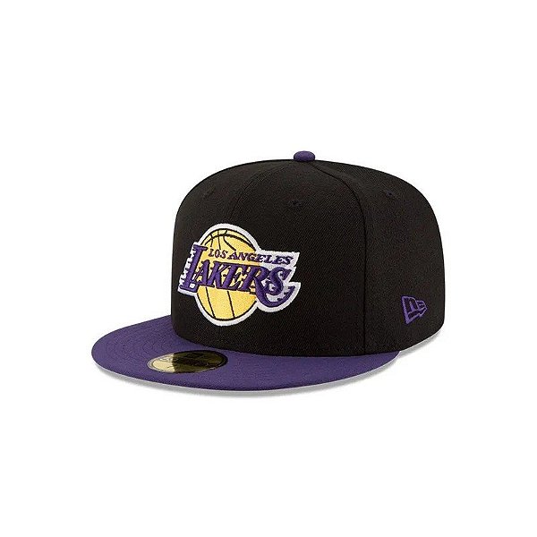 Boné New Era NBA 59FIFTY Lakers Preto Tam. 7 5/8