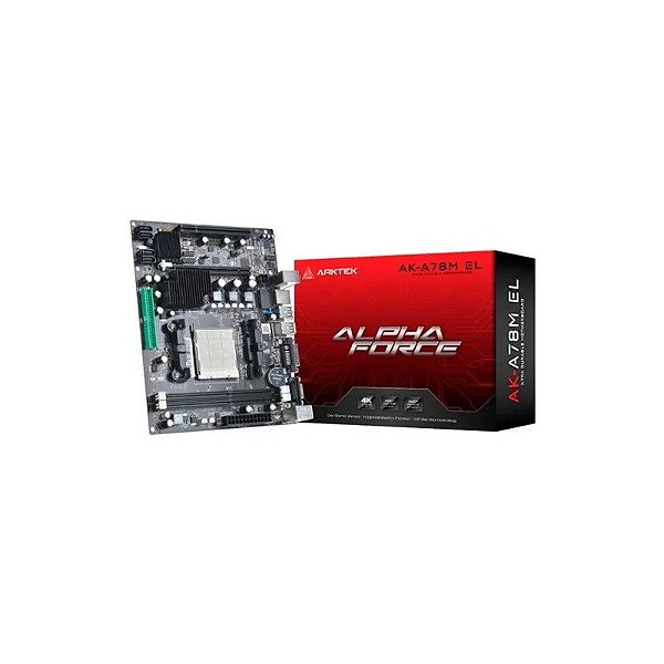 Placa Mãe Artek AK-A78MP El DDR3 Soquete AM2/AM3+ Chipset AMD A78 Micro ATX