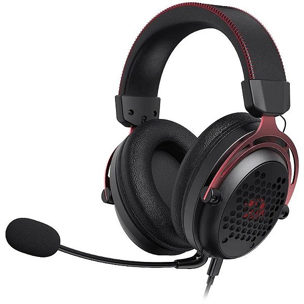 Fone de ouvido Gamer com Fio Redragon Diomedes H386 7.1 Surround Preto
