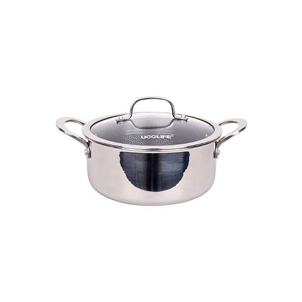 Panela de Aço Inoxidável Ucc Life, 22 cm