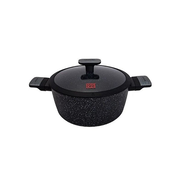 Vaso Giratório Fundo Ucc Life de 24 cm em Granito Preto