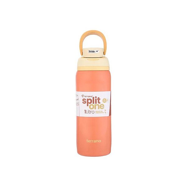 Garrafa Térmica Terrano Split One Pop Up - 1L - com Bico - Coral