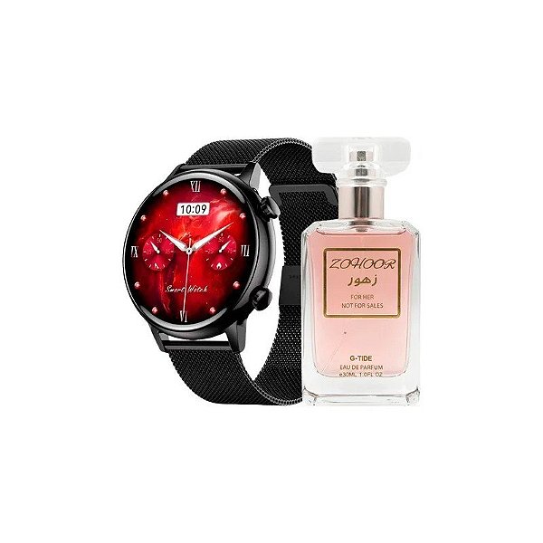 Kit Coleção de Perfumes Romance G-Tide - Smartwatch + Perfume Zohoor - Eau de Parfum - Feminino - 30ML
