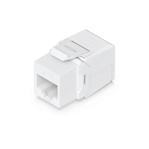 Conector Acoplador CAT6 Branco Ui UACC-KEYSTONE-JACK-C6