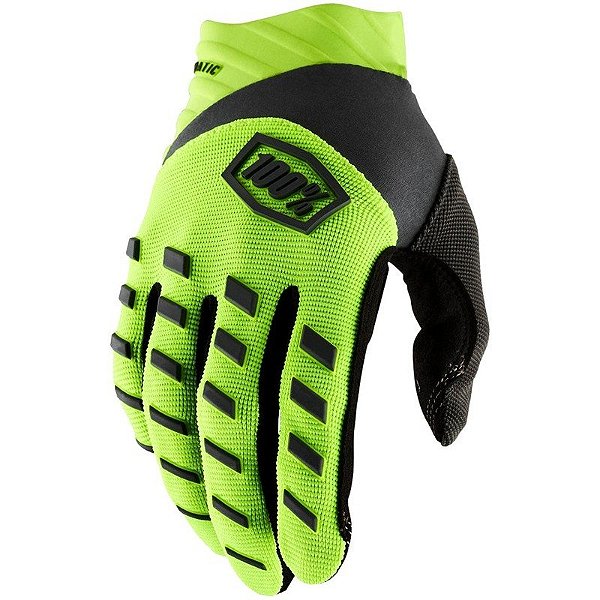 Luva para Moto 100% Airmatic Luva XL 10000-00013 - Amarelo Fluorescente/Preto