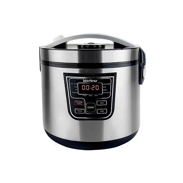 Panela Elétrica de Arroz Interbras A10 5L 900W - Prata/Preto