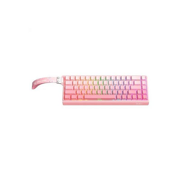 Teclado Onikuma G69 com Cabo USB-C RGB Rosa