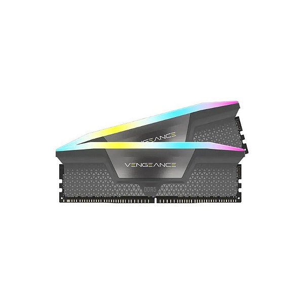 Kit 2 Módulos de Memória Ram Corsair Vengeance Gray RGB DDR5 - CMHLEKIT2G-D5