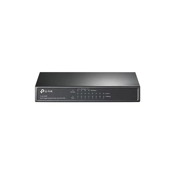 Hub Switch TP-Link TL-SG1008P 8 Portas Gigabit 4POE+ 1000MBPS - Cinza