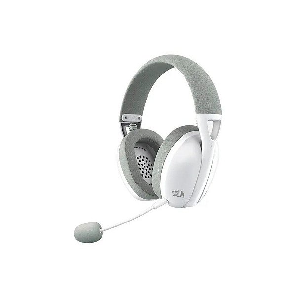 Fone de Ouvido Gamer Redragon Ire Pro H848 Bluetooth/Wireless - Branco e Cinza