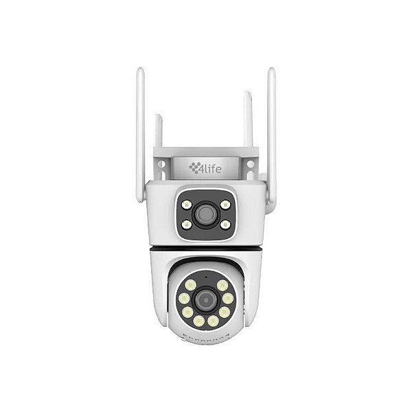 Câmera IP 4LIFE FLD25X Wi-Fi 360º Dupla Visão 2ª Geração - Branco