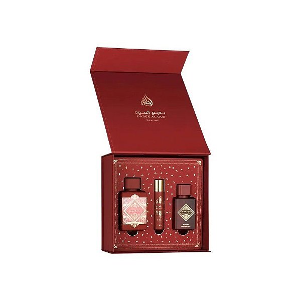 Kit - Perfume Lattafa Bade'e Al Oud Sublime 100ml/12ml/Spray para Cabelo 50ml
