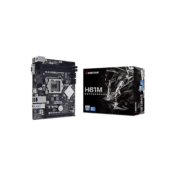 Placa Mãe Biostar H61MHV3 DDR3 Socket LGA 1155 Chipset Intel H61 Micro ATX