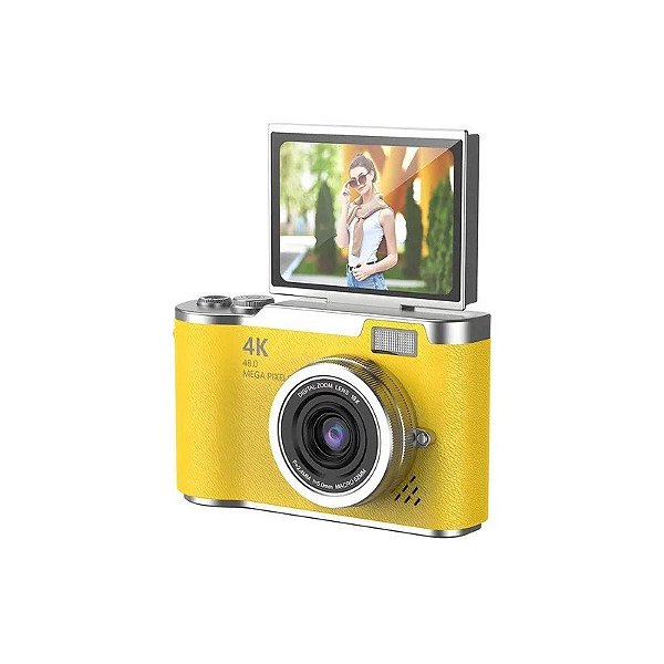 Câmera Digital LK-007 - 180° - 8X - 2.4" - Amarelo