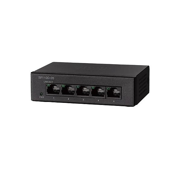 Switch 05 portas Cisco SF110D-05-NA 5 portas 10/100