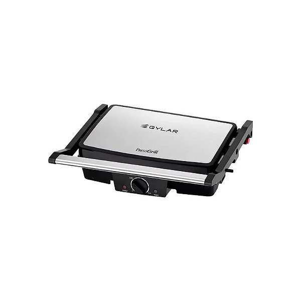Churrasqueira Elétrica Qylar Press Grill QY-1607 1500W 220V - Preto/Inox