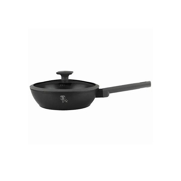 Frigideira Funda Berlinger Haus com Tampa Preta 24CM