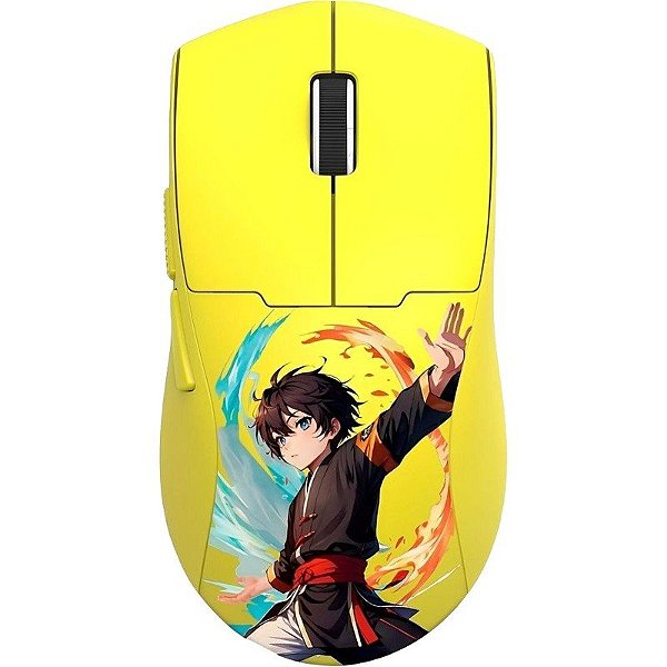 Mouse Gamer Redragon K1ng Max M918AKB-PRO 26.000 DPI Sem Fio - Amarelo