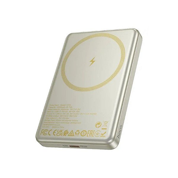 Carregador Portátil Hoco Q26A 20W 10000mAh - Dourado
