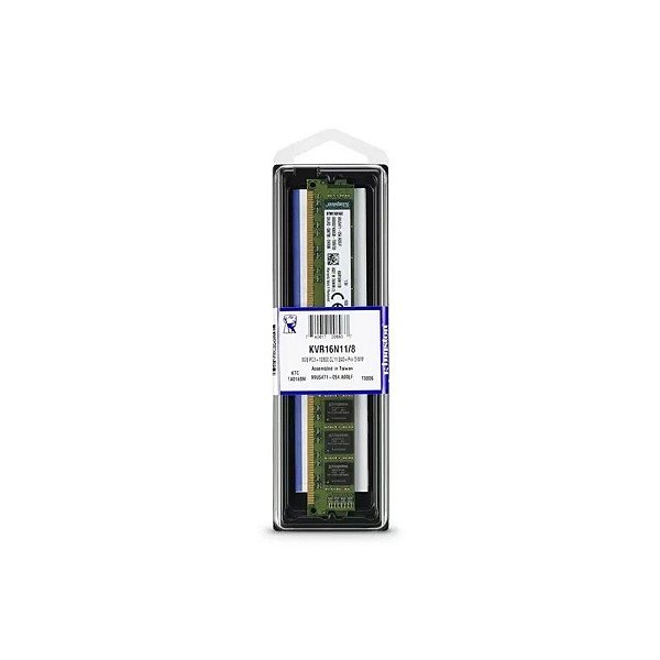 Memória RAM Kingston 8GB DDR3 1600MHZ - KVR16N11/8