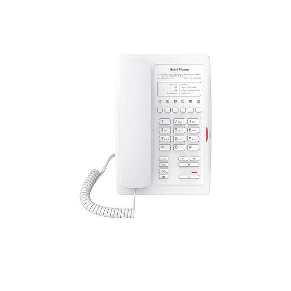 Telefone Fanvil H3-WH IP 2 Linhas Sip (para Hotel) Branco